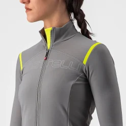 Maglia maniche lunghe donna Castelli Tutto Nano RoS - Grigio chiaro
