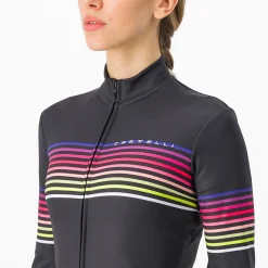 Maglia maniche lunghe donna Castelli Ottanta - Nero