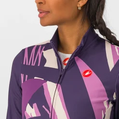 Maglia maniche lunghe donna Castelli Tropicale - Viola