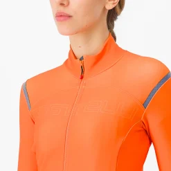 Maglia maniche lunghe donna Castelli Tutto Nano RoS - Arancio chiaro