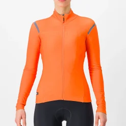 Maglia maniche lunghe donna Castelli Tutto Nano RoS - Arancio chiaro