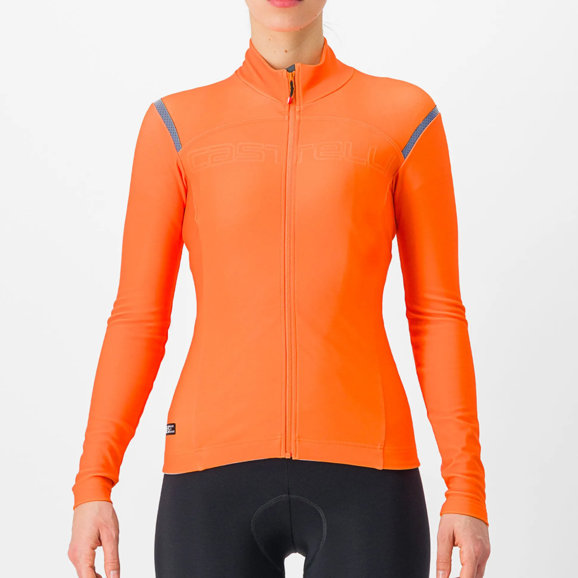 Maglia maniche lunghe donna Castelli Tutto Nano RoS - Arancio chiaro