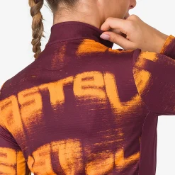 Maglia maniche lunghe donna Castelli Blur Thermal - Bordeaux