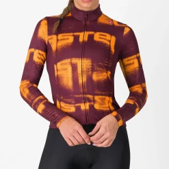 Maglia maniche lunghe donna Castelli Blur Thermal - Bordeaux