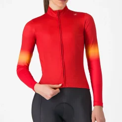 Maglia maniche lunghe donna Castelli Corso Thermal - Rosso