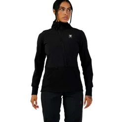 Maglia maniche lunghe donna Fox Cappuccio Defend - Nero