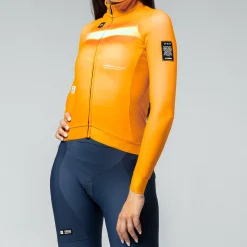 Maglia maniche lunghe donna Gobik Hyder Madras Equinoccio - Arancio