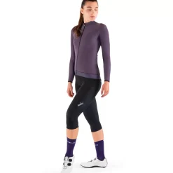 Maglia maniche lunghe donna Nalini New Wrap LS - Viola