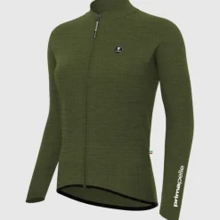 Maglia maniche lunghe donna Pissei Primapelle - Verde melange