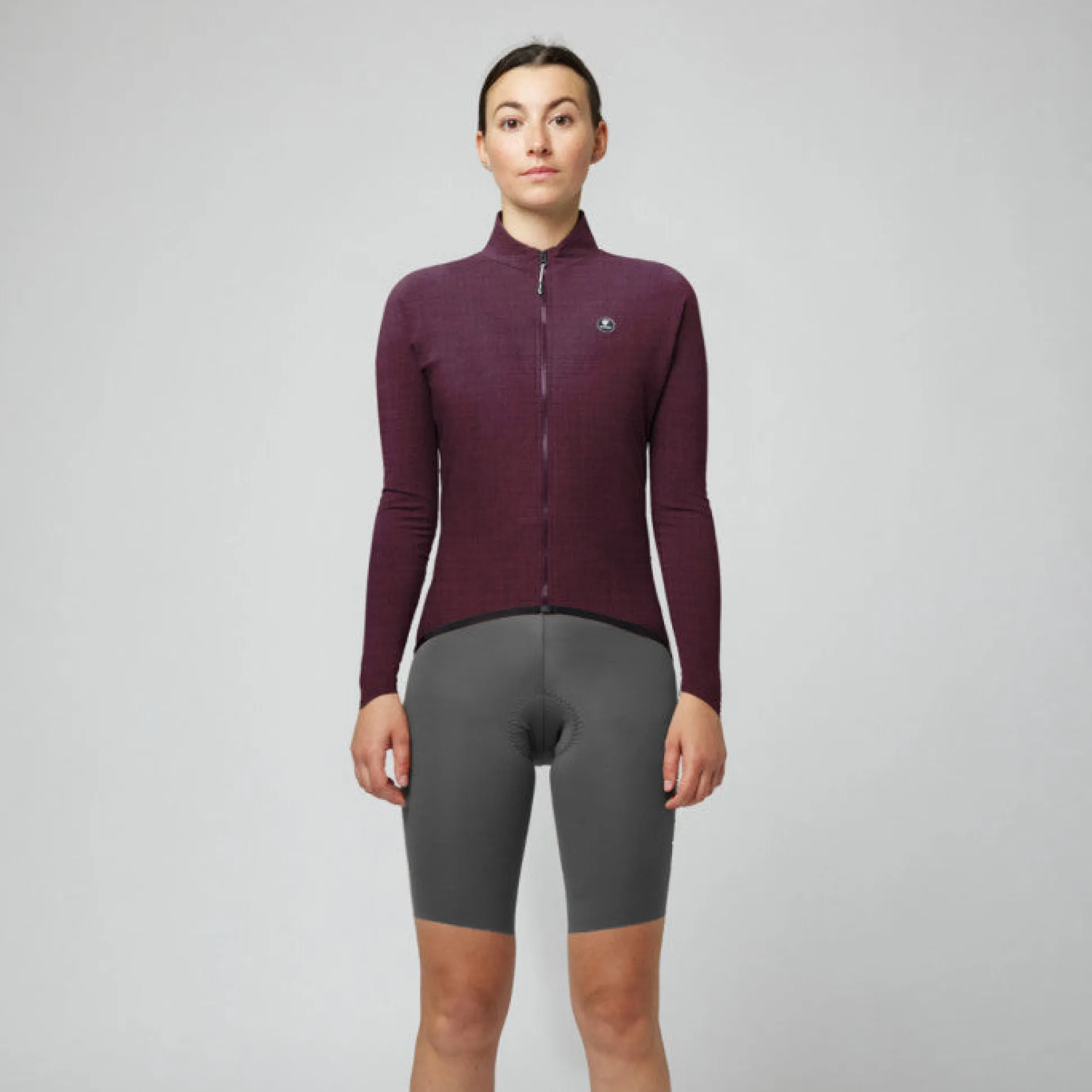 Maglia maniche lunghe donna Pissei Primapelle - Bordeaux melange