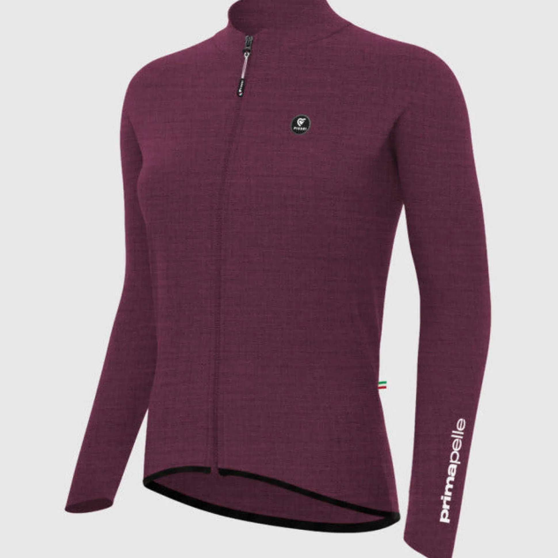 Maglia maniche lunghe donna Pissei Primapelle - Bordeaux melange