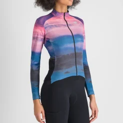 Maglia maniche lunghe donna Sportful Flow Supergiara - Blu rosa