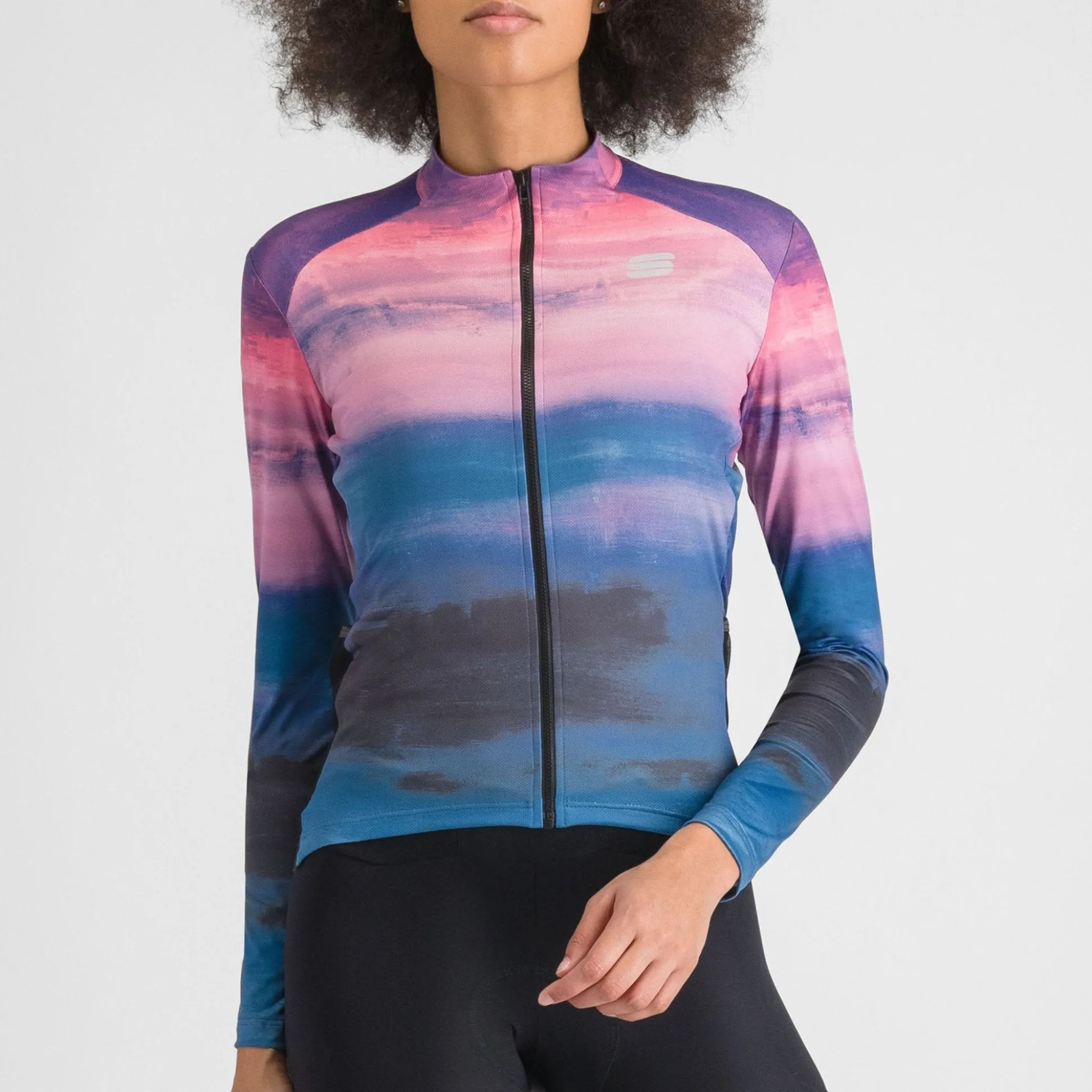 Maglia maniche lunghe donna Sportful Flow Supergiara - Blu rosa