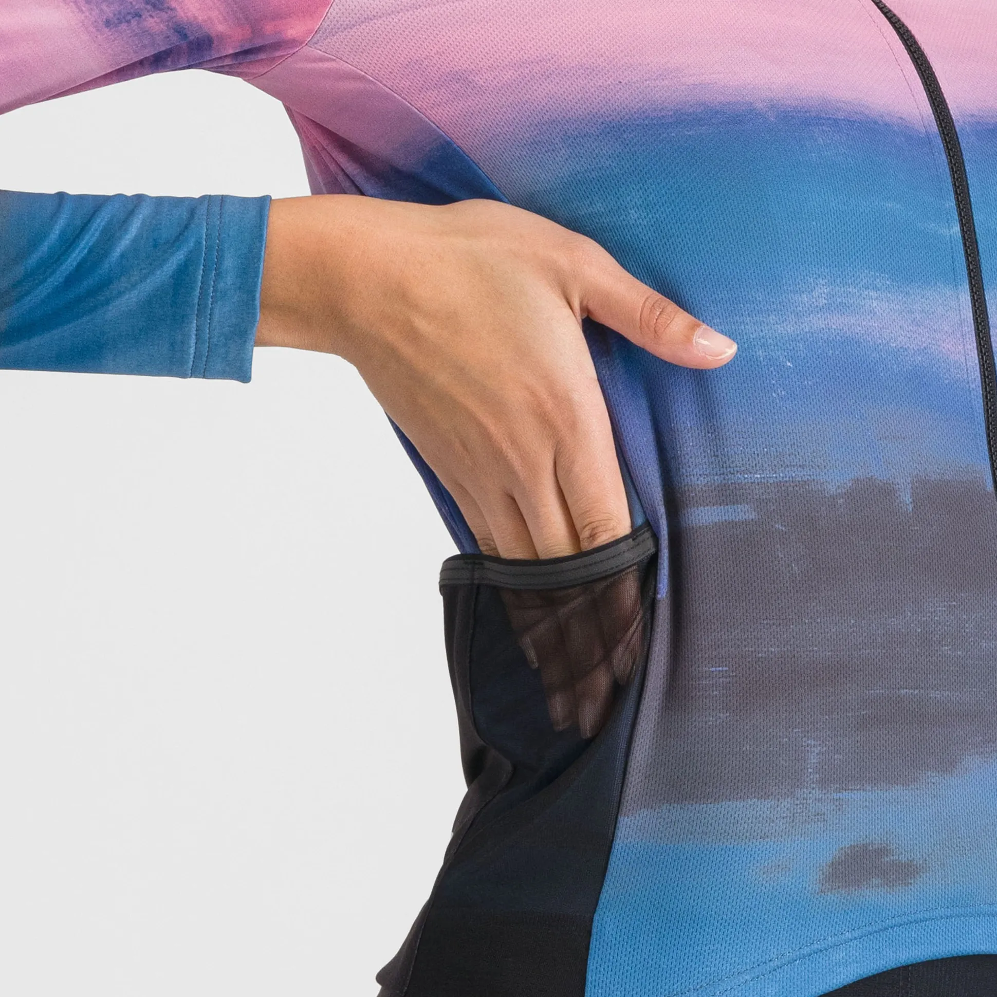 Maglia maniche lunghe donna Sportful Flow Supergiara - Blu rosa