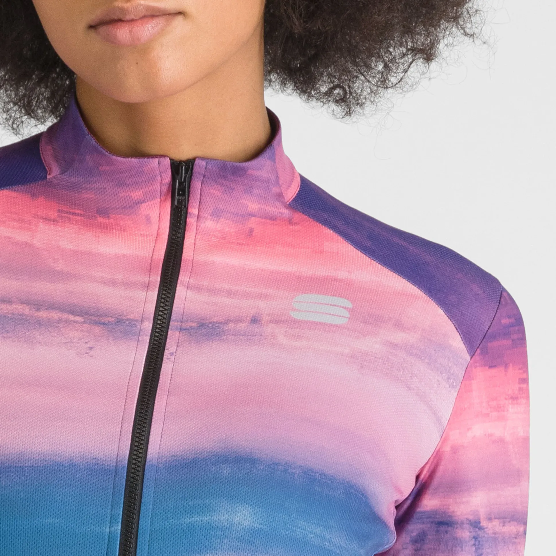 Maglia maniche lunghe donna Sportful Flow Supergiara - Blu rosa