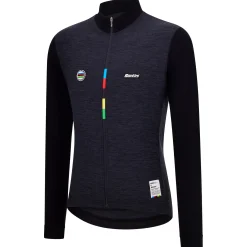 Maglia maniche lunghe Santini UCI - Nero