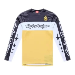 Maglia maniche lunghe Troy Lee Designs Yo Moto - Nero Giallo