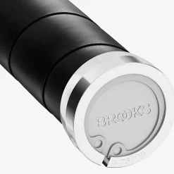 Manopole Brooks Slender Leather 130mm - Nero