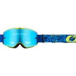 Maschera MTB O'neal B-20 Strain Giallo - Radium blue