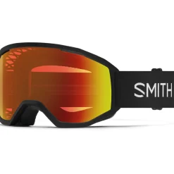 Maschera Smith Loam MTB - Black Red Mirror