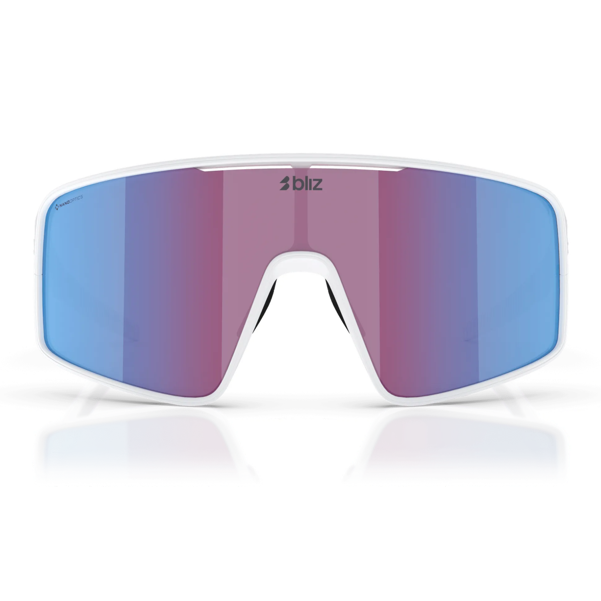 Occhiali Bliz P001 - Matt White Rose-Violet Mirror Blue
