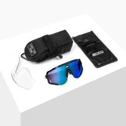 Occhiali Scicon Aeroscope - Nero Multimirror blu