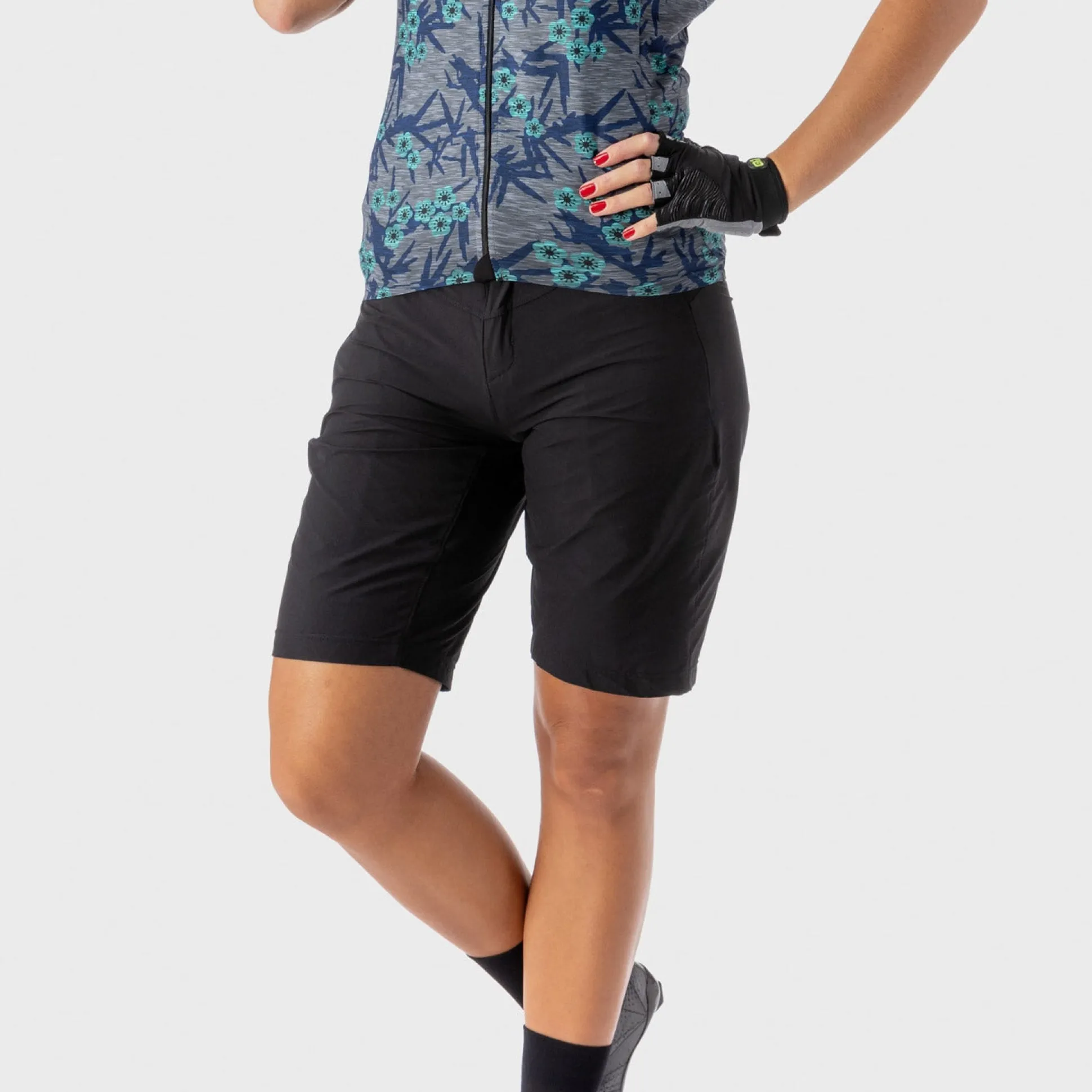 Pantaloncini donna Ale Off Road Sierra - Nero