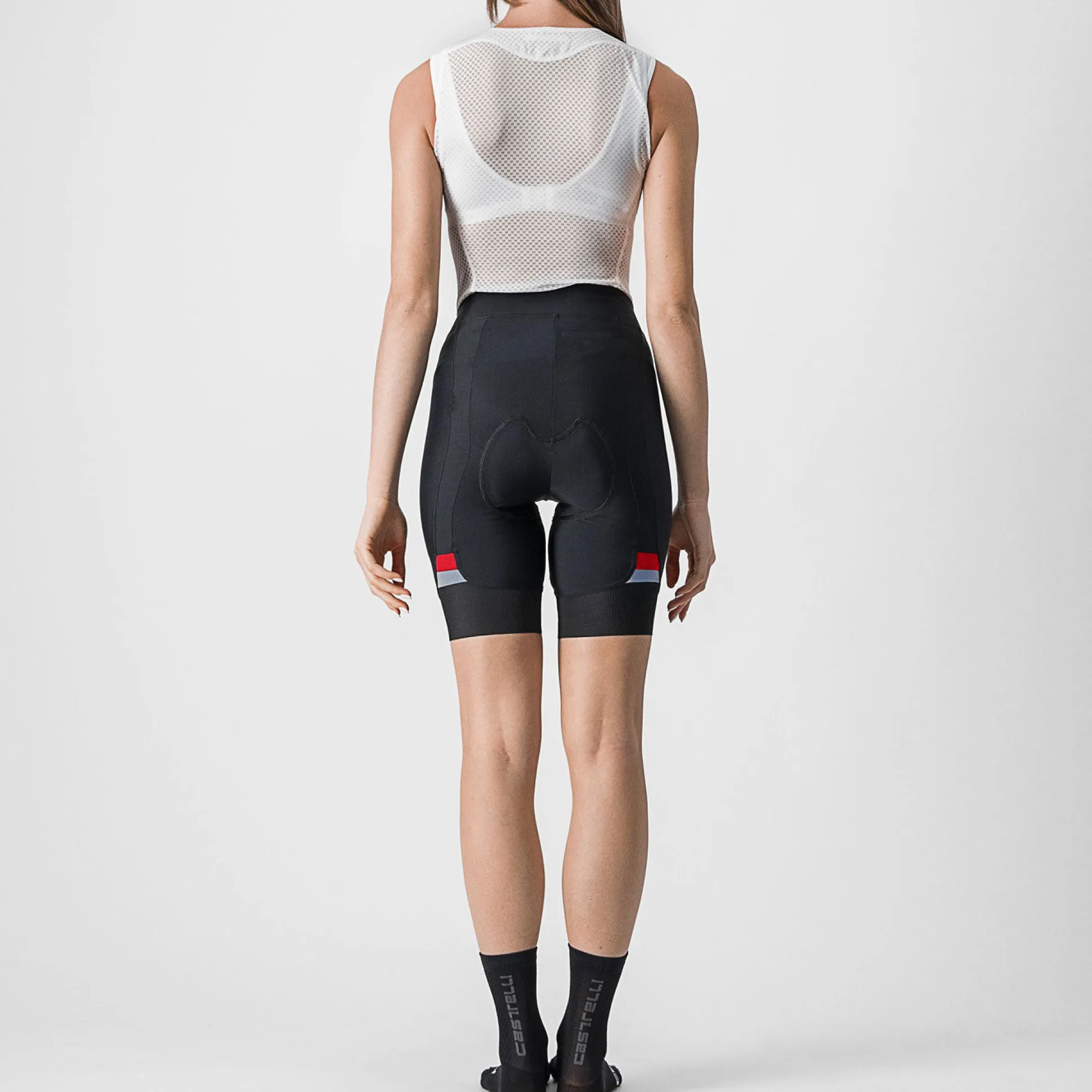 Pantaloncini donna Castelli Prima - Nero rosa
