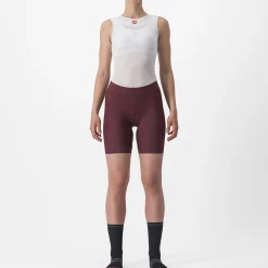 Pantaloncini donna Castelli Prima - Bordeaux