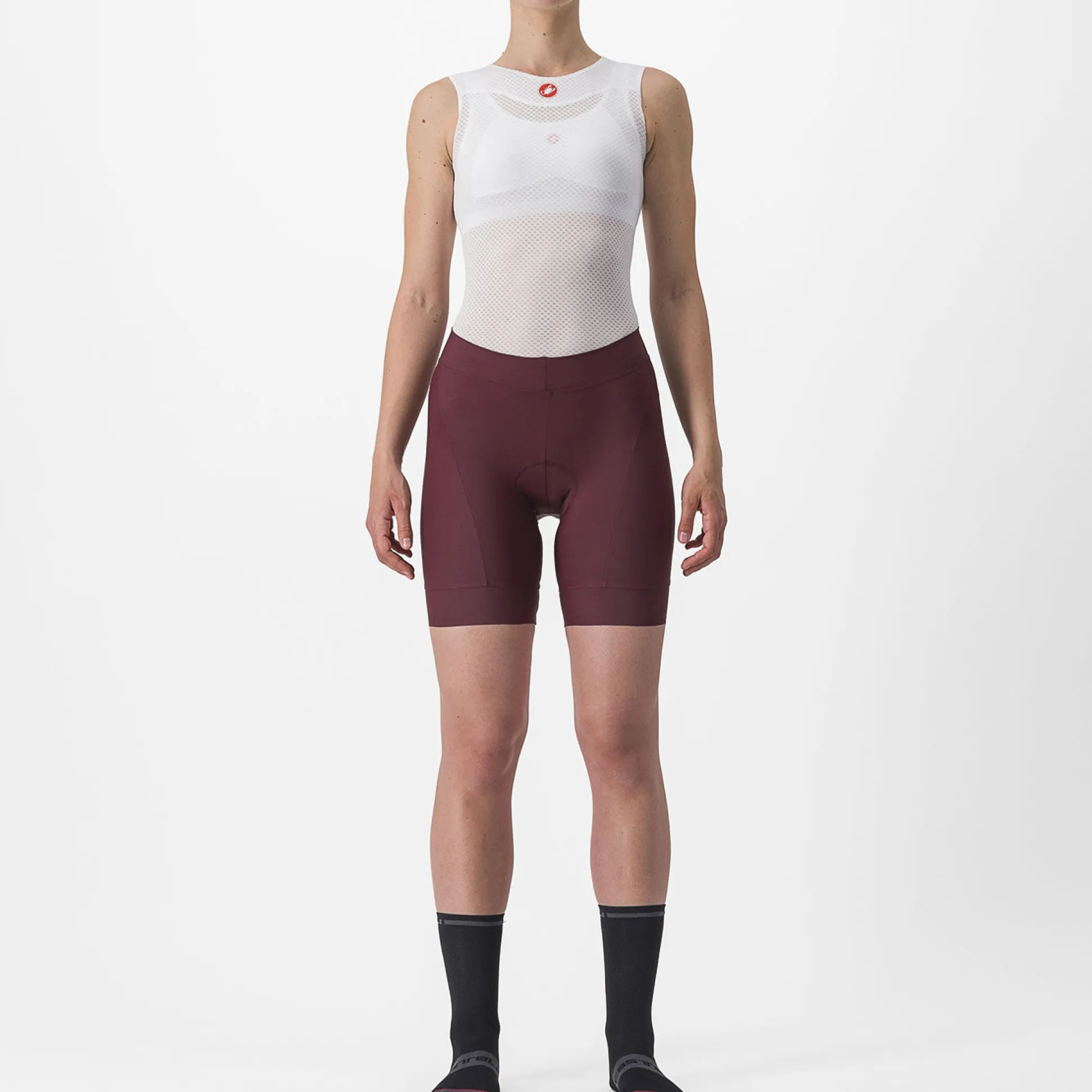 Pantaloncini donna Castelli Prima - Bordeaux