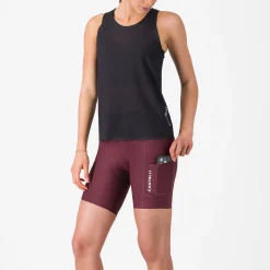 Pantaloncini donna Castelli Comfort Travel - Bordeaux