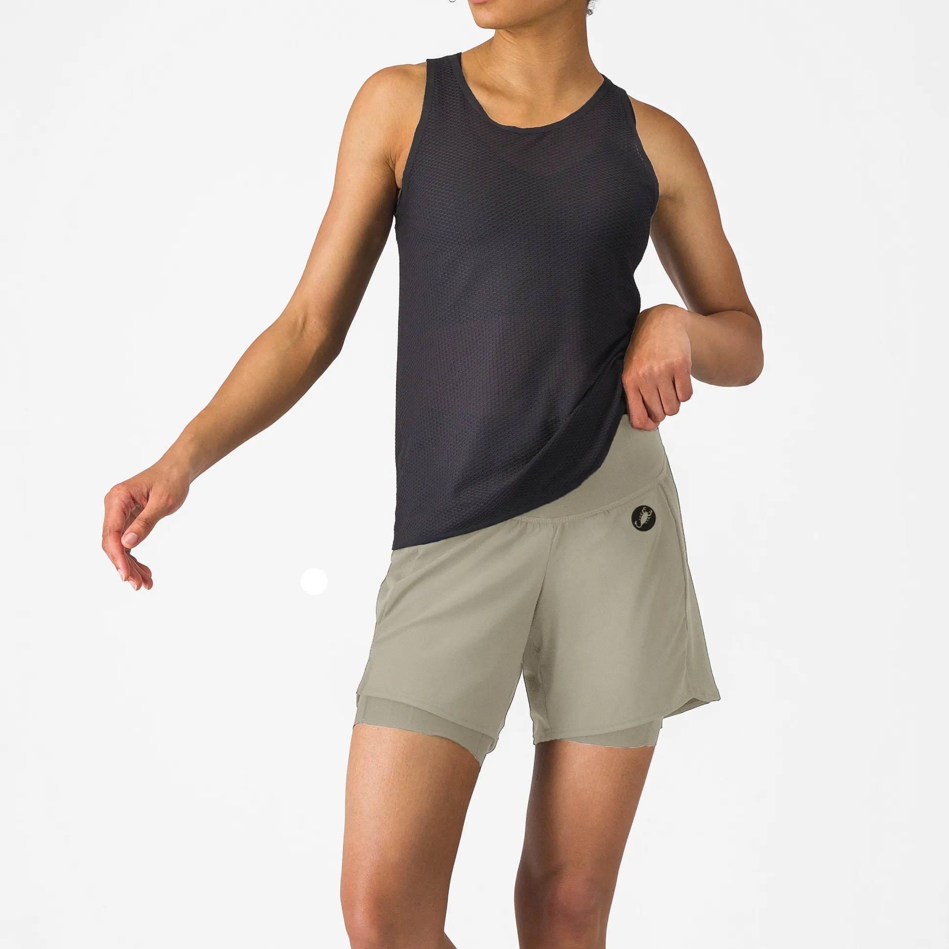 Pantaloncini donna Castelli Movement Travel - Beige