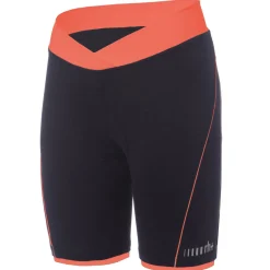 Pantaloncini donna Rh+ Pista - Nero arancio