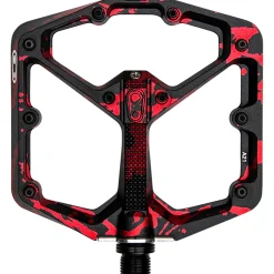 Pedali Crank Brothers Stamp 7 Splatter Large - Nero rosso