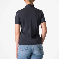 Polo donna Castelli Merino - Nero