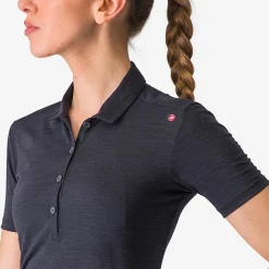 Polo donna Castelli Merino - Nero