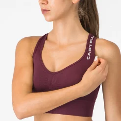 Reggiseno Castelli Comfort Travel Crop Top - Bordeaux