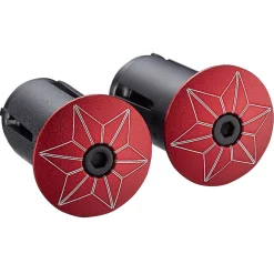 Tappi nastro manubrio Supacaz Star Plugz - Rosso