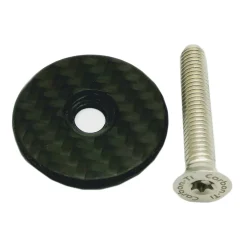 Tappo serie sterzo Carbon-Ti X-Cap Carbon Matte - Silver