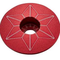 Tappo serie sterzo Supacaz Star Capz Anodized - Rosso