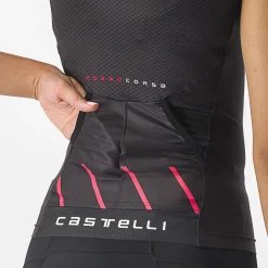 Top Castelli donna Free 2 Tri Singlet - Nero rosa