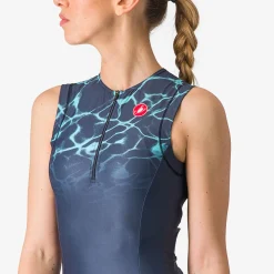 Top Castelli donna Free 2 Tri Singlet - Blu