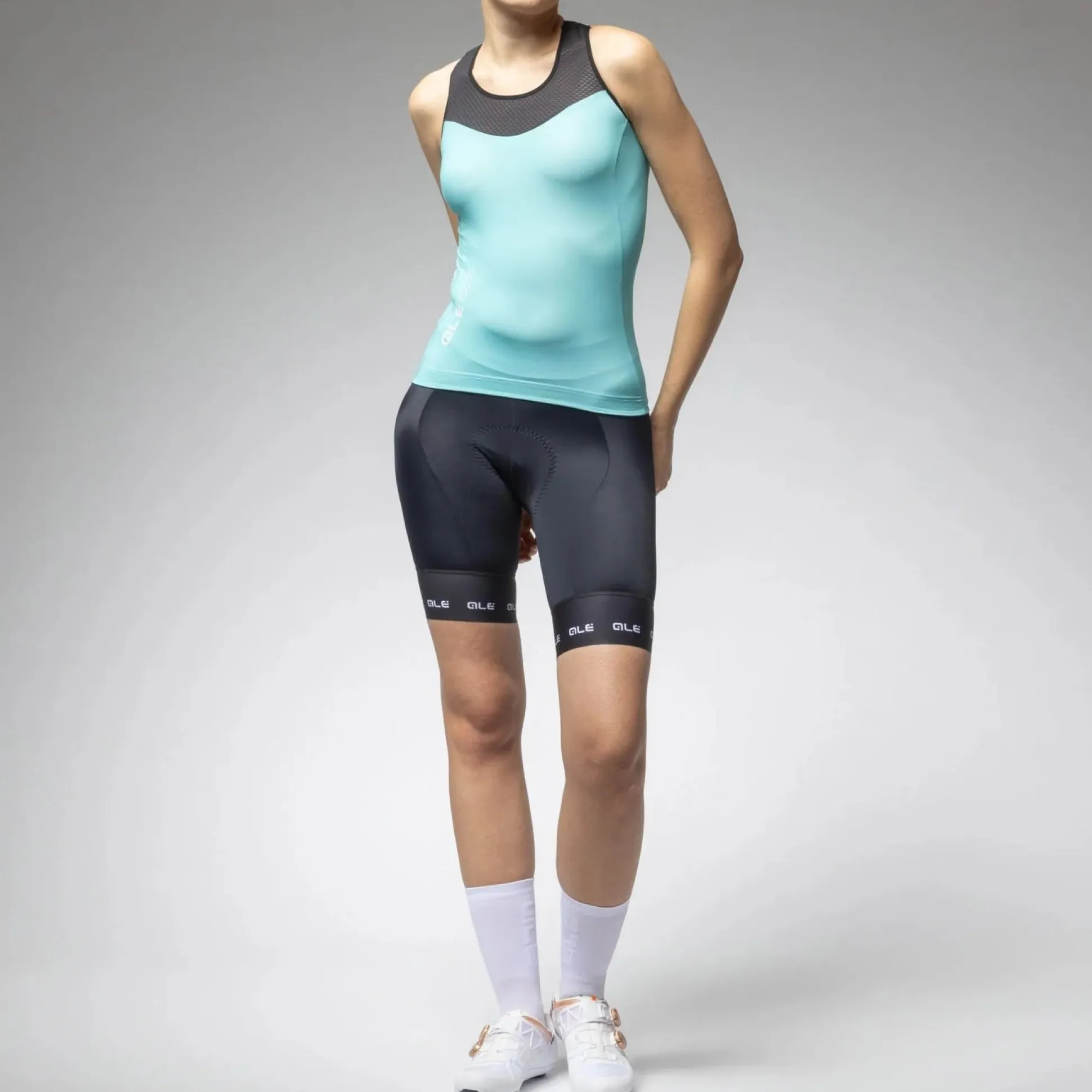 Top donna Ale Pragma Color Block - Verde acqua