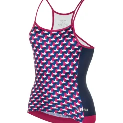 Top donna Rh+ Preppy - Fucsia blu bianco
