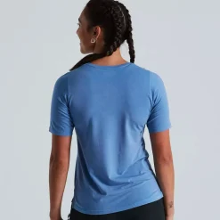T-Shirt donna Specialized Trail Supima - Azzurro