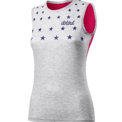 T-shirt senza maniche donna Dotout Stars Muscle - Fucsia