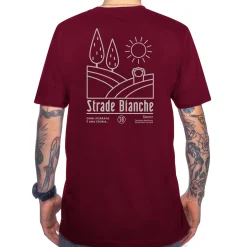 T-Shirt Strade Bianche Colline - Bordeaux